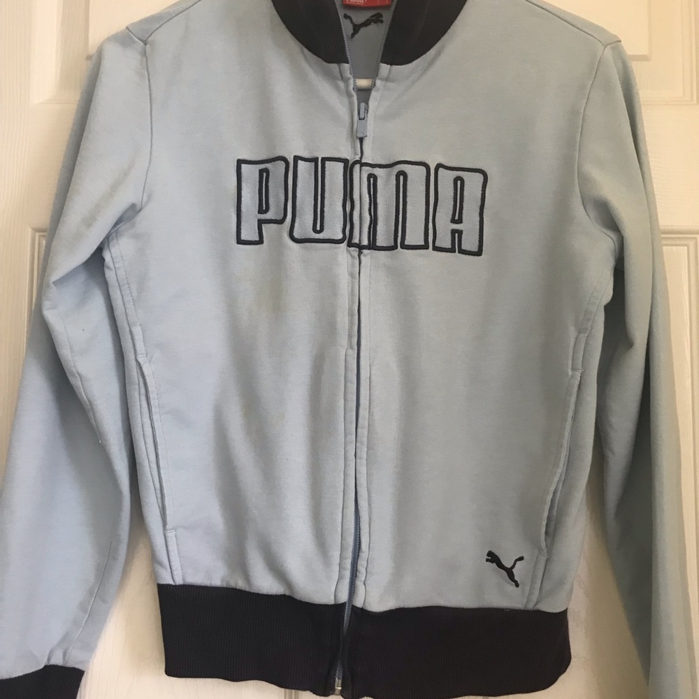 Puma full zip mock neck top.